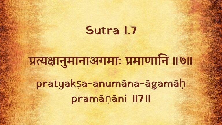 Yoga Sutra 1.7